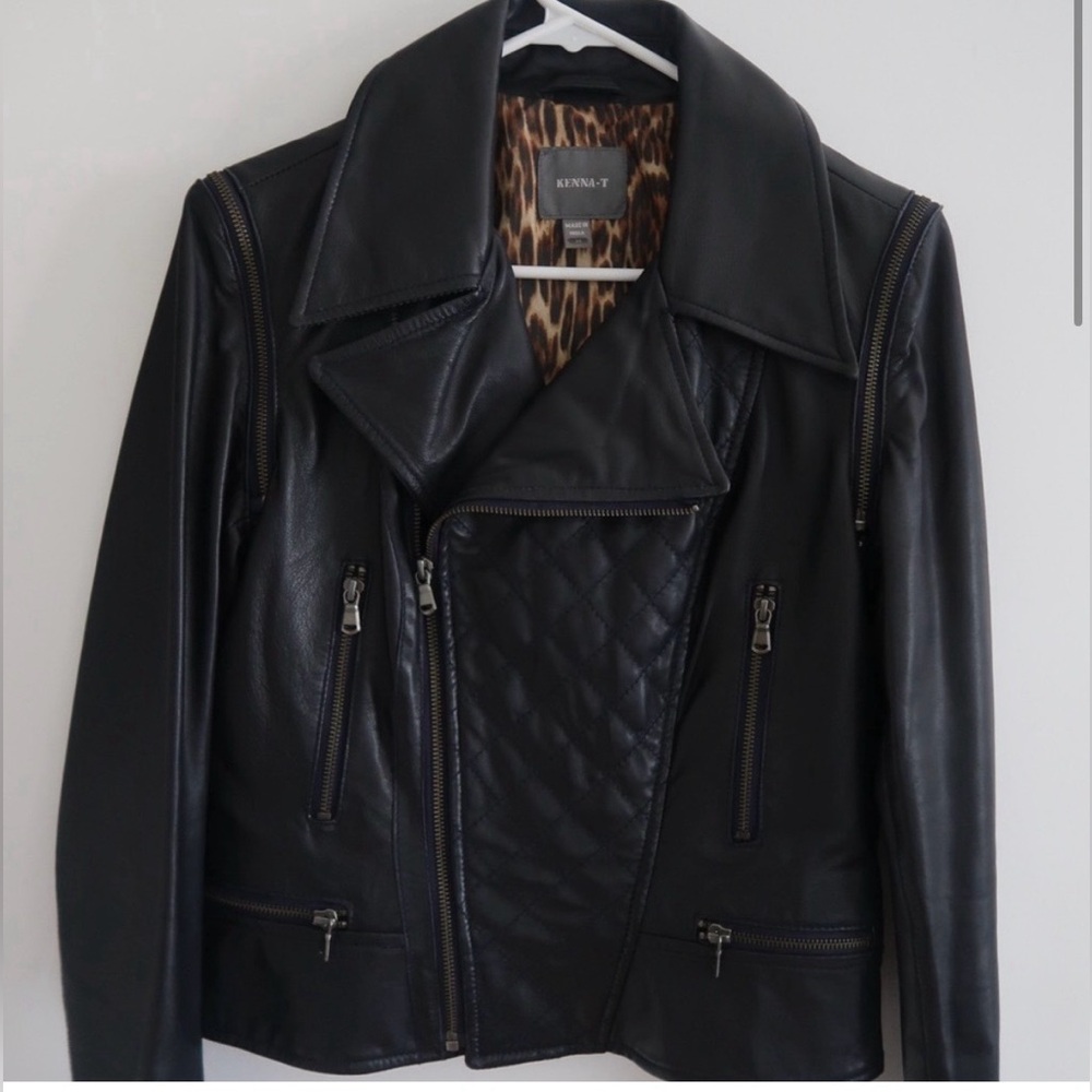 Kenna T- Moto Genuine Leather Jacket